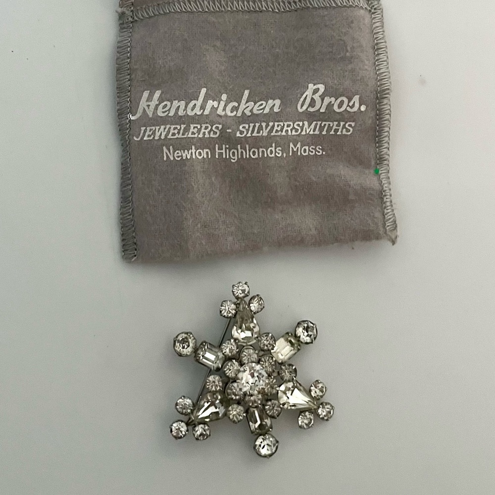 Gorgeous Vintage 1960s Rhinestone Brooch - Hendricken Bros Jewelers Newton, MA